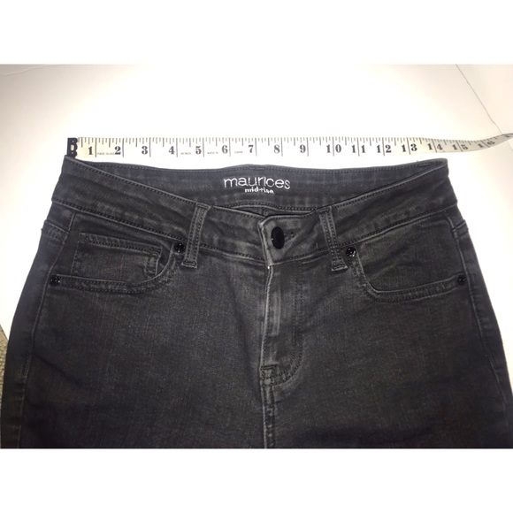 2/$10 SALE - Maurices Classic Black Slim Boot Mid Rise Jean - Picture 6 of 8